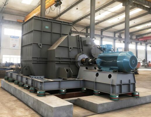 kwaliteit Rookgasextractie-geïnduceerde trekventilator op hoge temperatuur met aanpasbaar materiaal en centrifugaaltype met dubbele ondersteuning voor de petrochemische industrie Fabriek